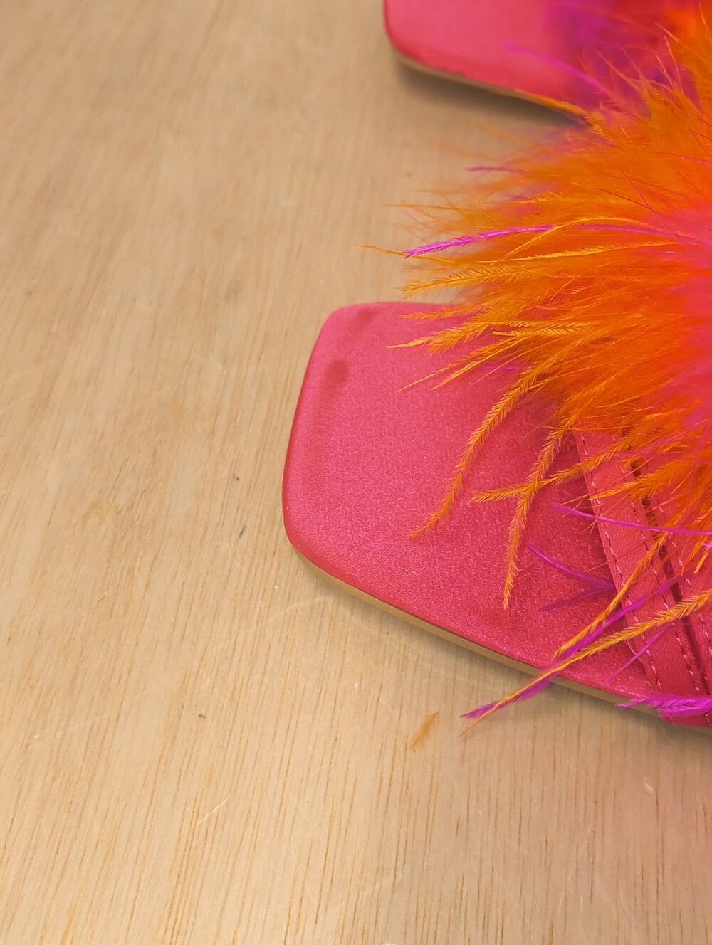 New York & Company Women's Georgia Lace-up Heel Sandals In Hot Pink & Orange 11 - Picture 6 of 11